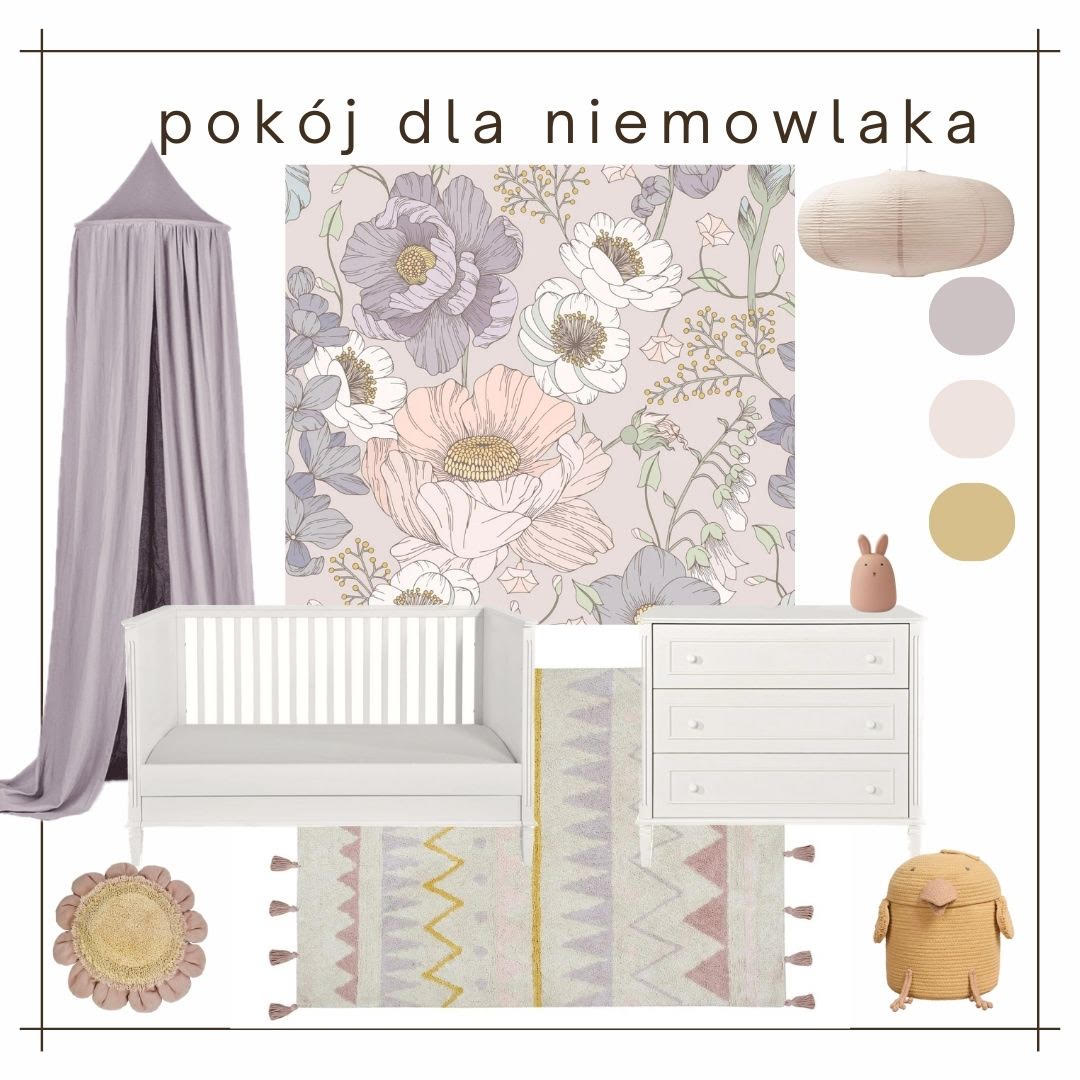 Fioletowy pokój dla dziecka