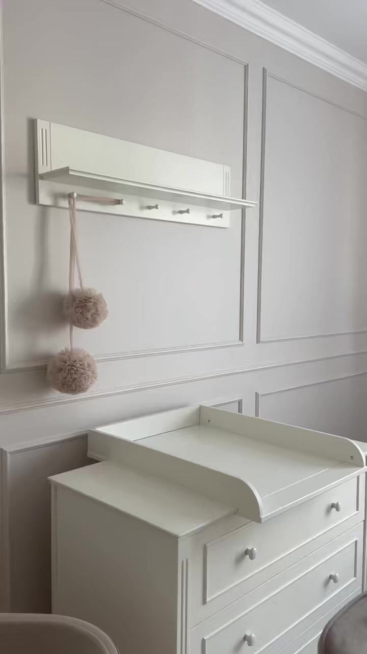 Półka ścienna dziecięca złamana biel Bianka