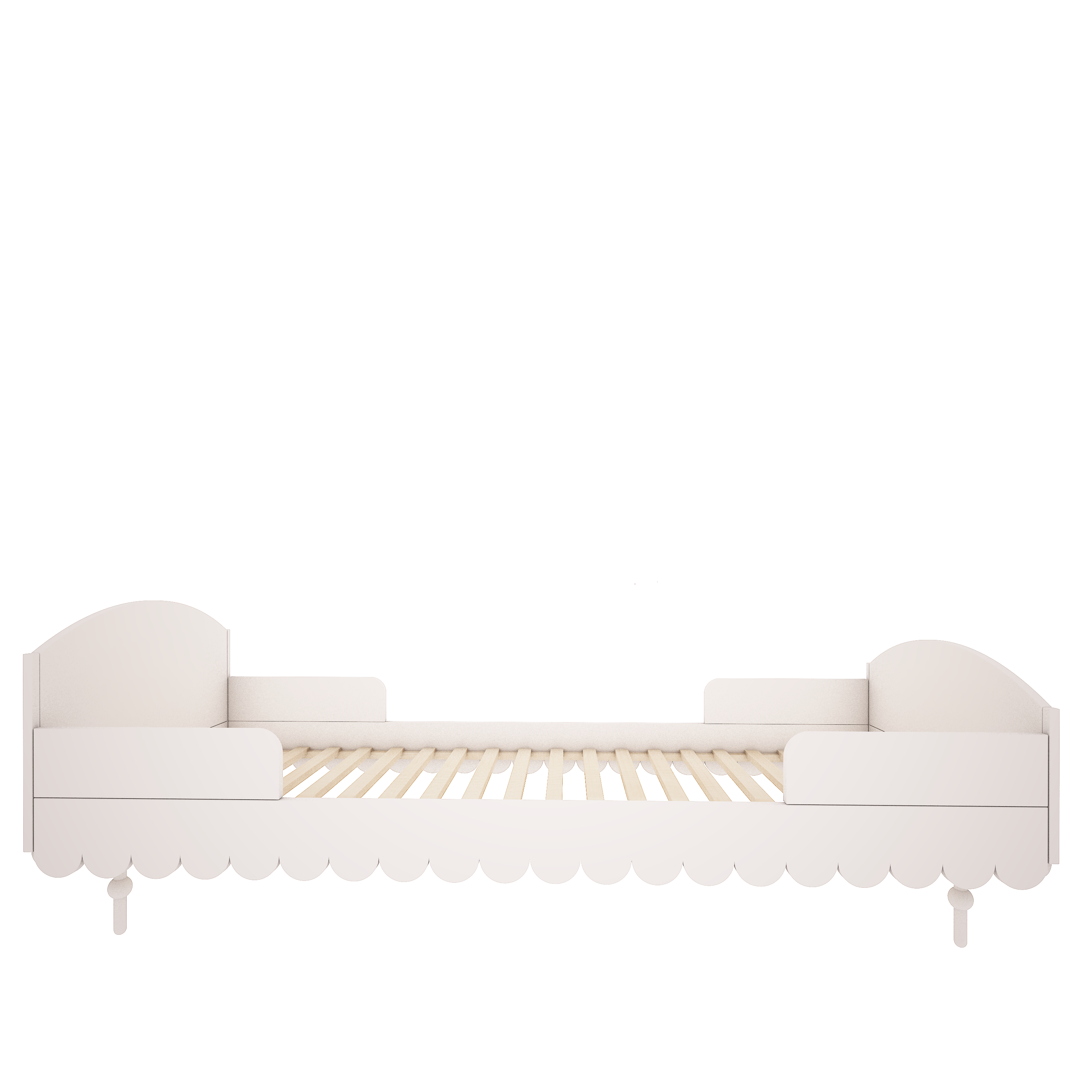 Łóżko dziecięce pojedyńcze 90x200 cm z barierką Babushka