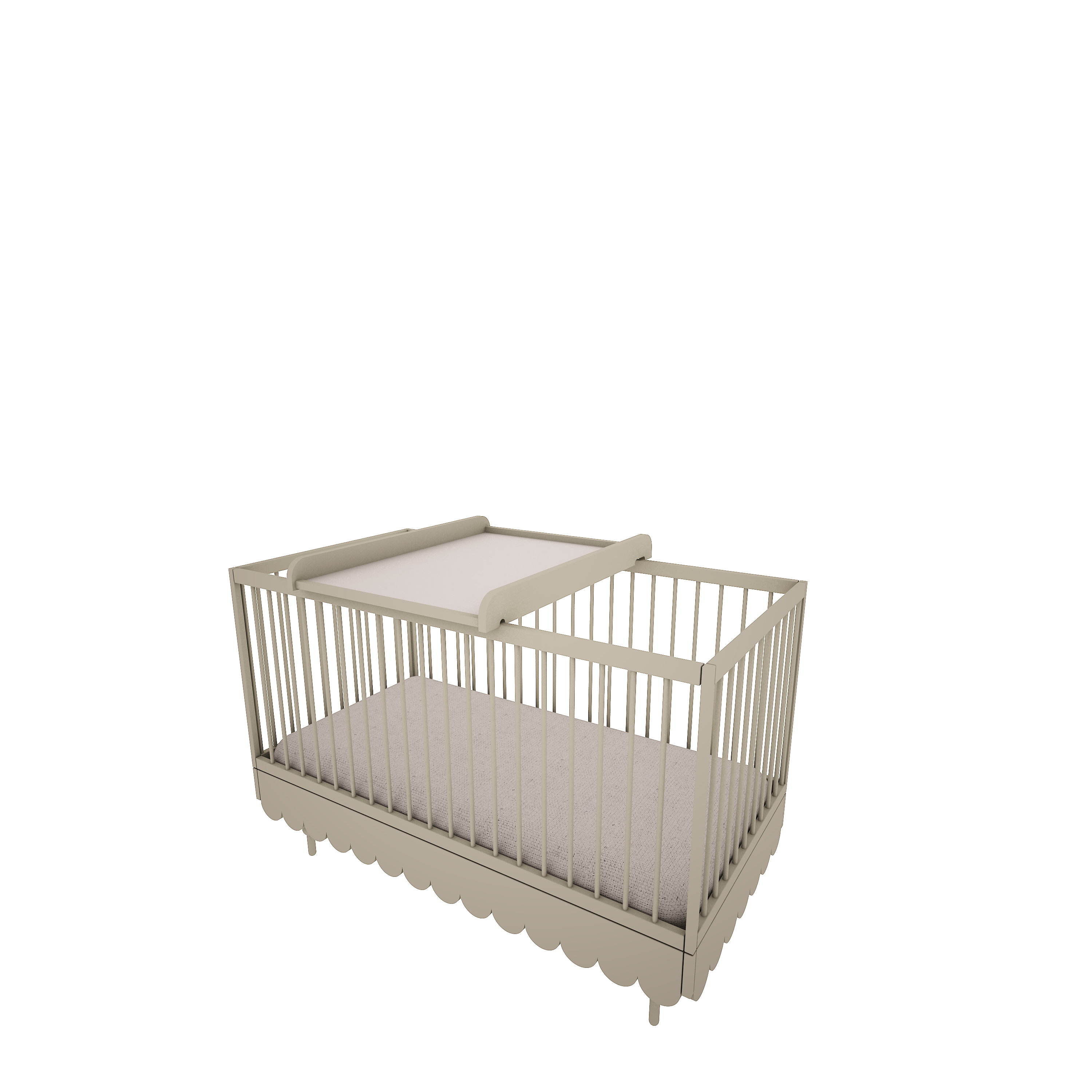 Łóżeczko niemowlęce z funkcją tapczanika 140 x 70 cm Babushka
