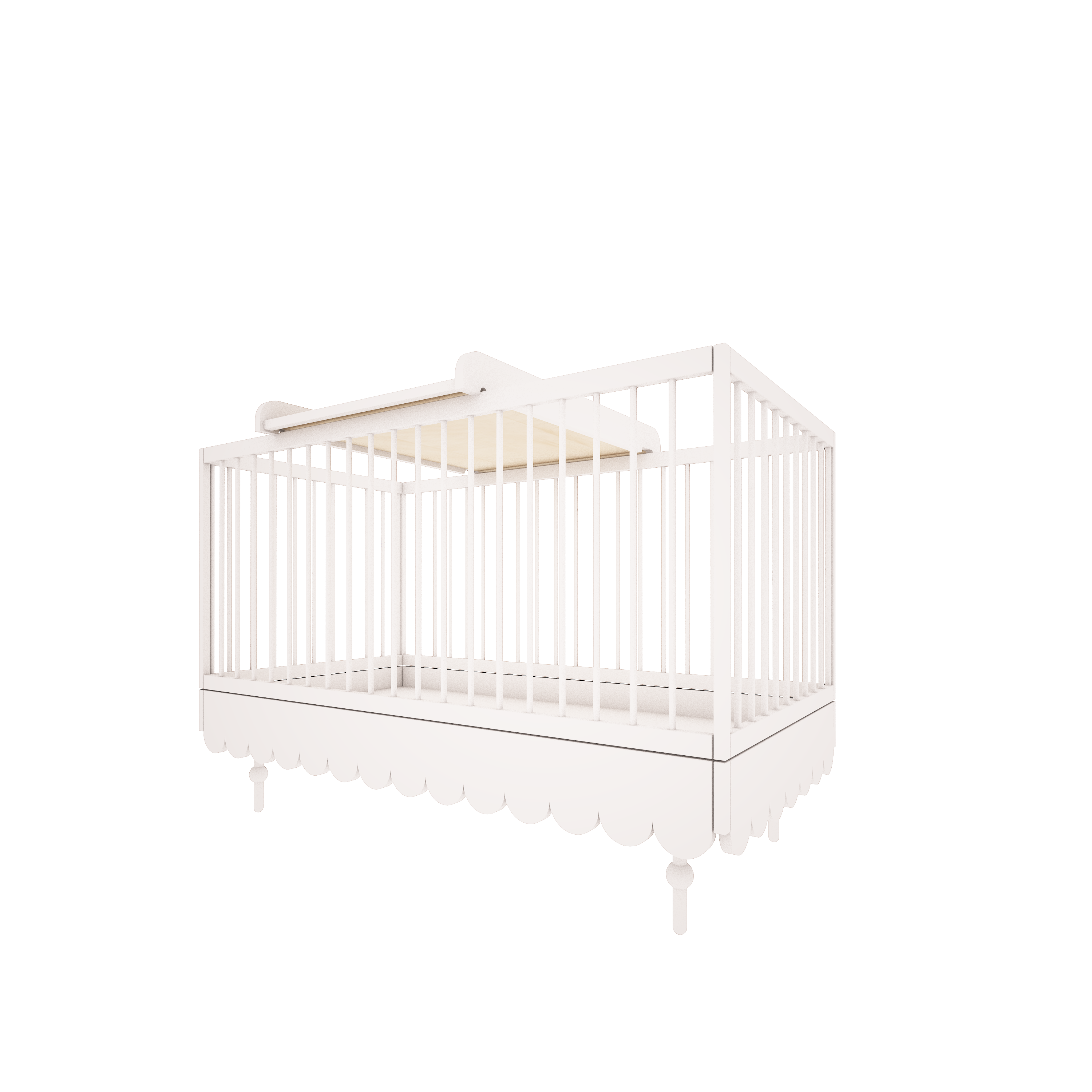 Łóżeczko niemowlęce z funkcją tapczanika 140 x 70 cm Babushka