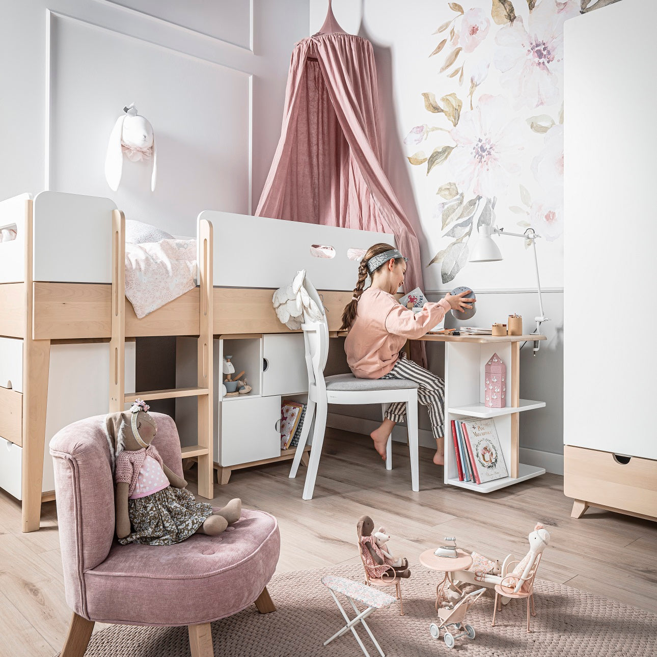 Łóżko dziecięce podniesione 90x200 Minimondo