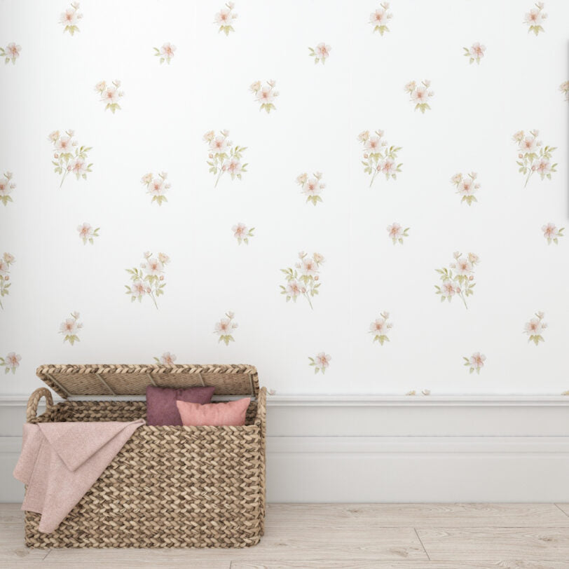 Tapeta herbaciane kwiaty