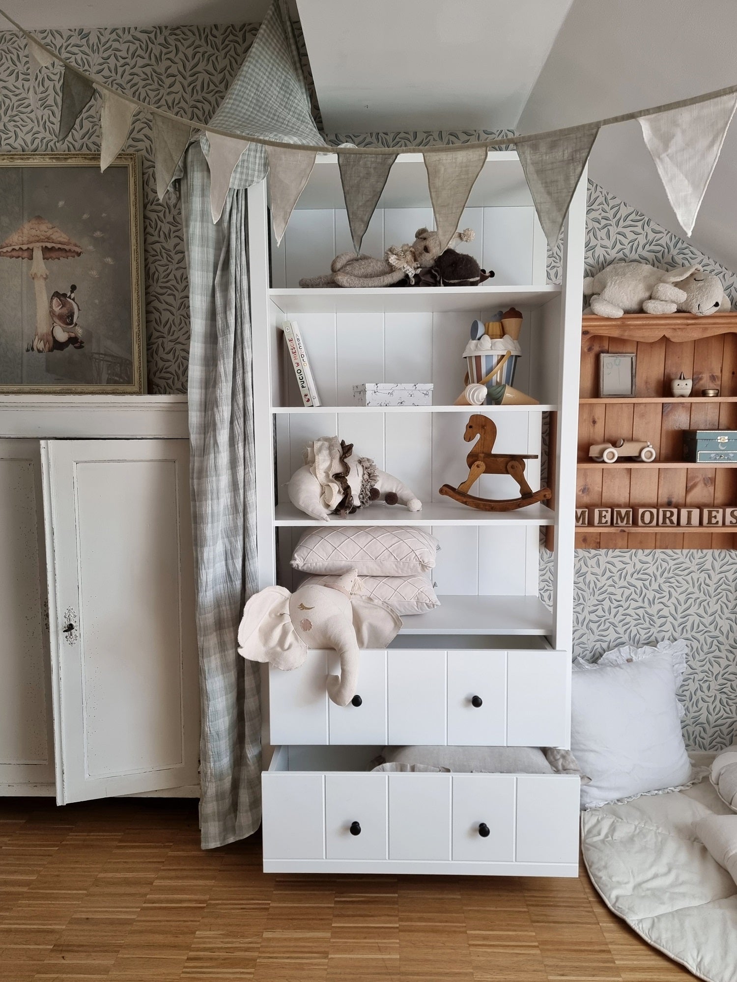 Regał dziecięcy skandynawski z szufladami Allpin