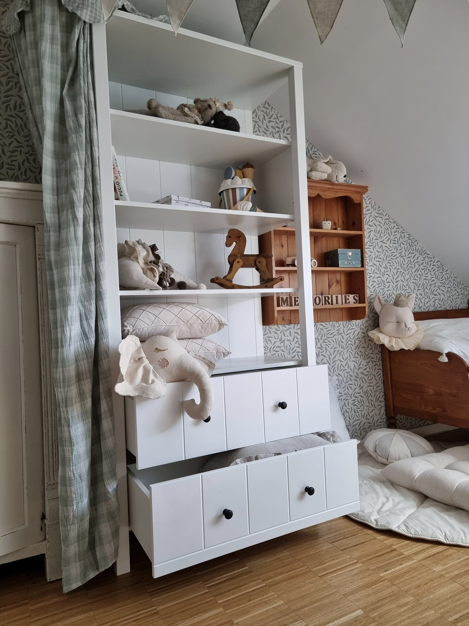 Regał dziecięcy skandynawski z szufladami Allpin