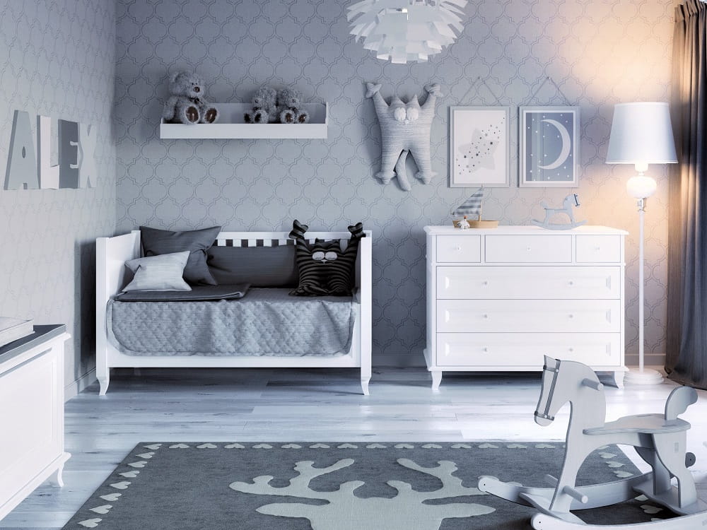 Drewniane łóżeczko 70x140 cm z barierką i funkcją tapczanika Alex
