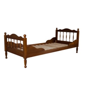 Łóżko dziecięce VINTAGE z rzeźbionymi nóżkami i szczebelkami