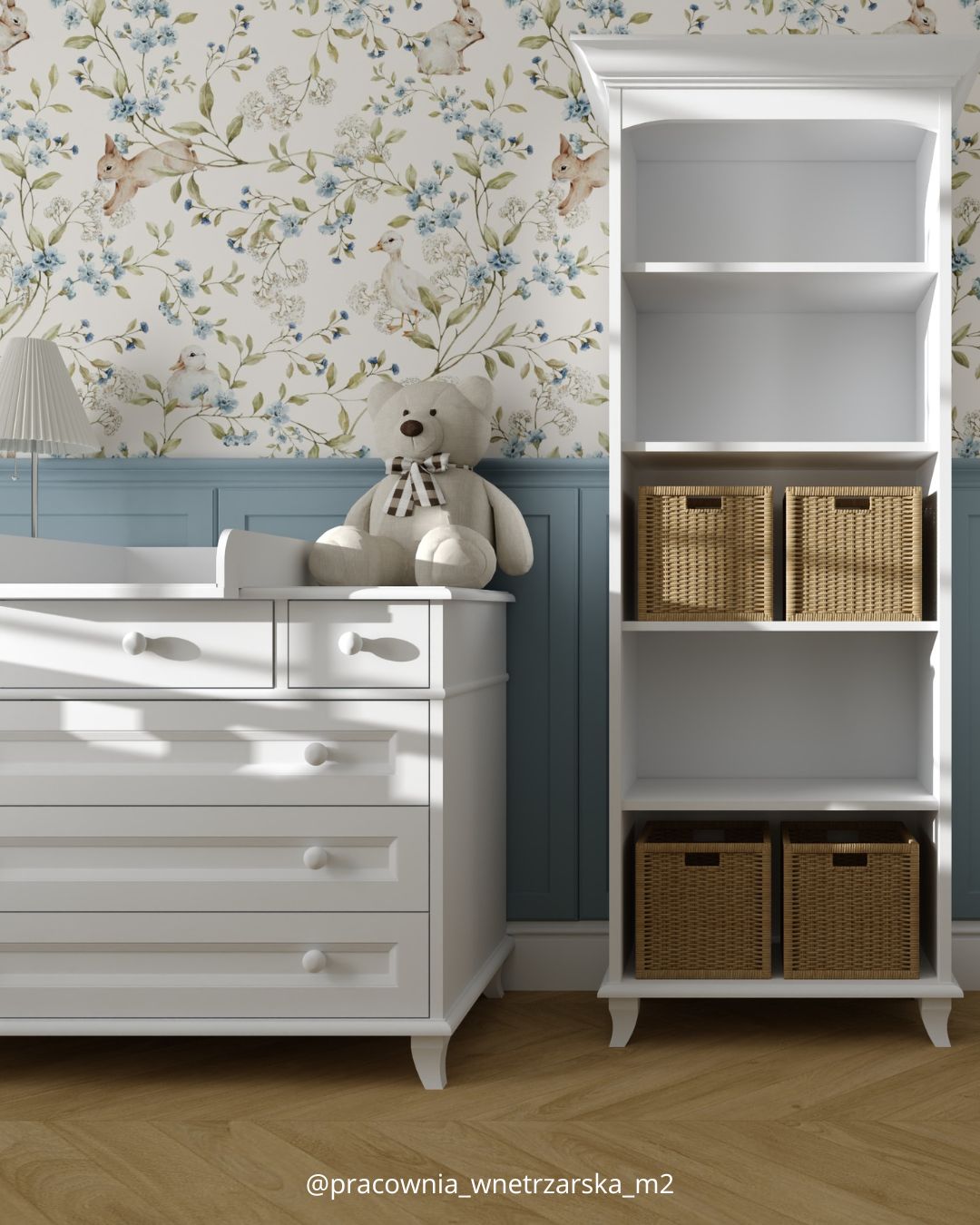 Drewniany regał wysoki (biblioteczka) Alex