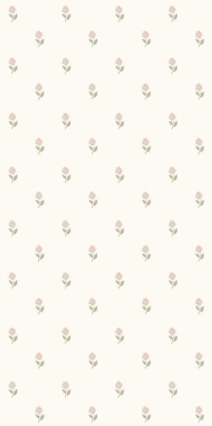 Tapeta małe kwiatuszki pudrowy róż na jasnym tle