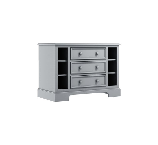 Drewniana komoda z szufladami i półkami Maxime