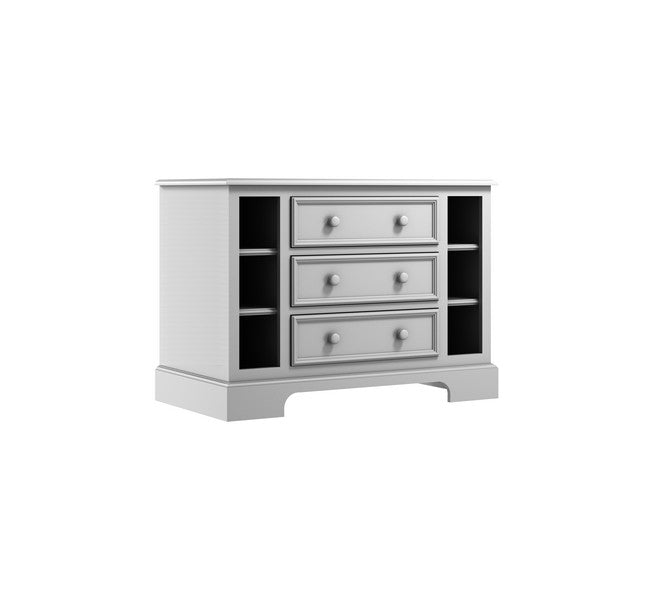 Drewniana komoda z szufladami i półkami Maxime