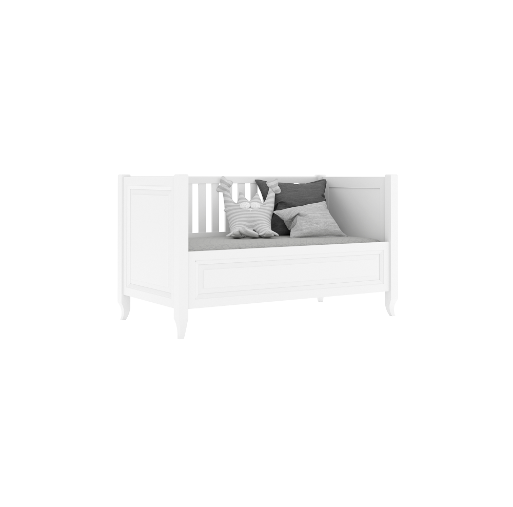 Drewniane łóżeczko 70x140 cm z barierką i funkcją tapczanika Alex