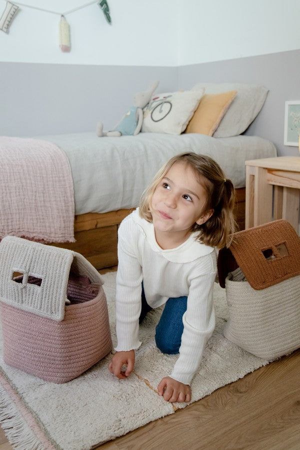 Kosz na zabawki Domek Vintage Nude Eco-City Lorena Canals