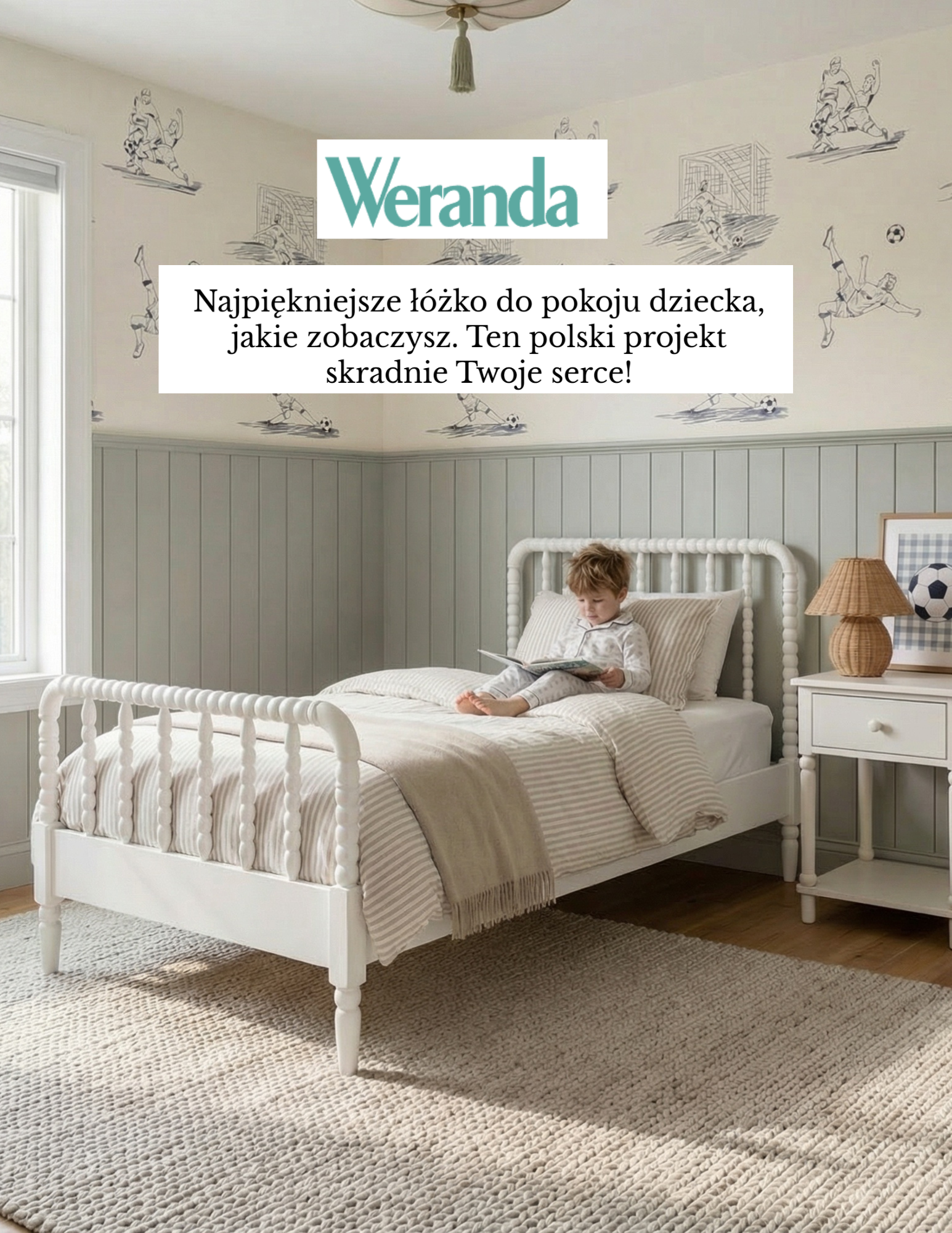 Bukowe łóżko dziecięce z tralkami Charlotte
