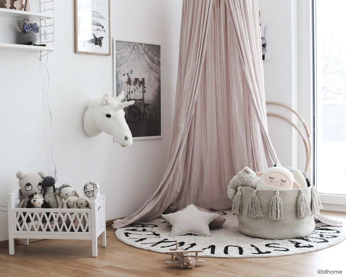 Dywan dziecięcy Round ABC Natural Negro Ø 150 Cm Lorena Canals