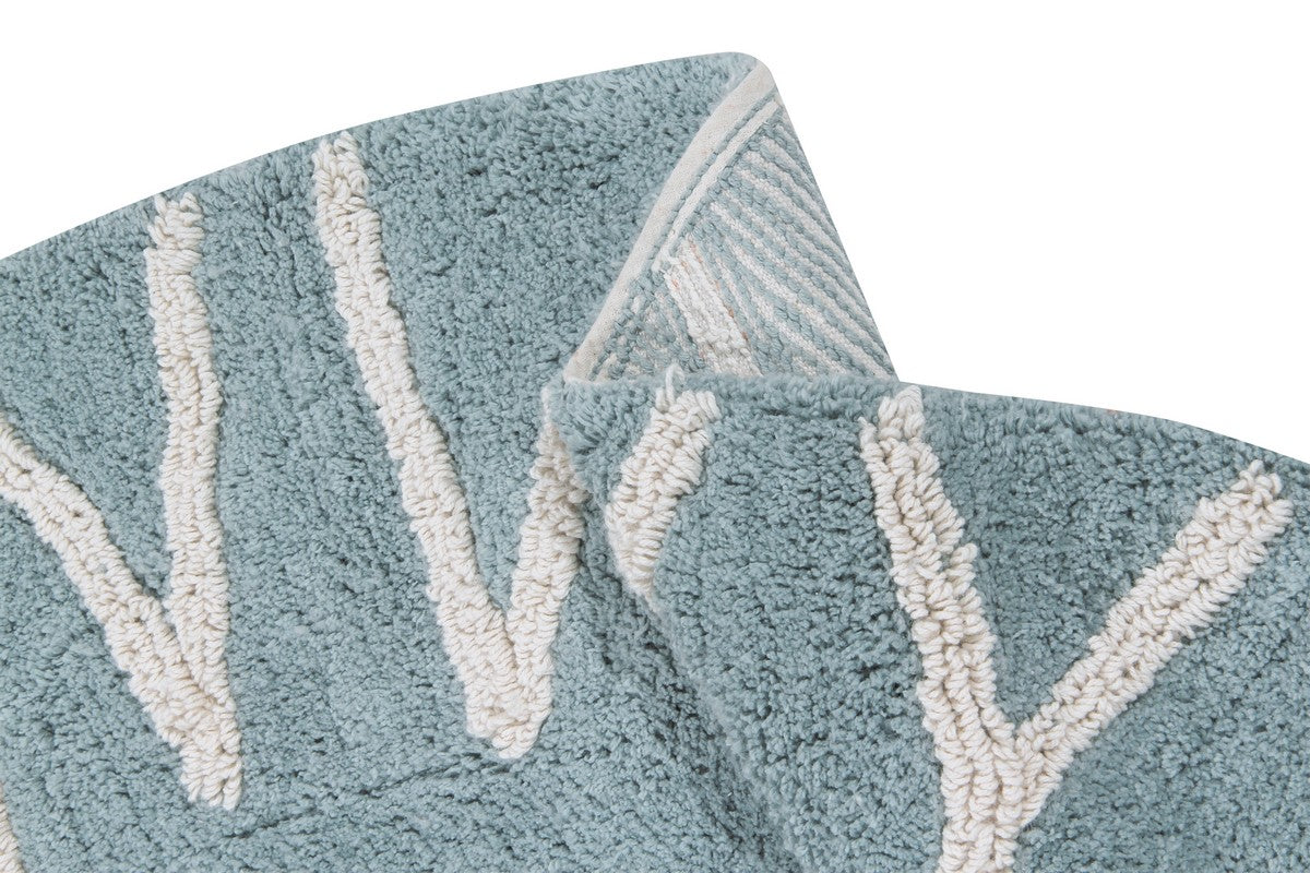 Dywan dziecięcy Round ABC Vintage Azul Natural Ø 150 Cm Lorena Canals