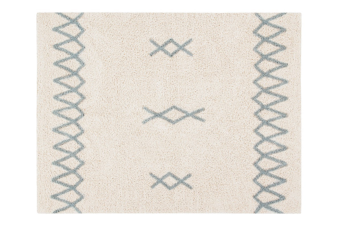 Dywan Bawełniany Atlas Natural Vintage Blue 120 x 160 cm Lorena Canals