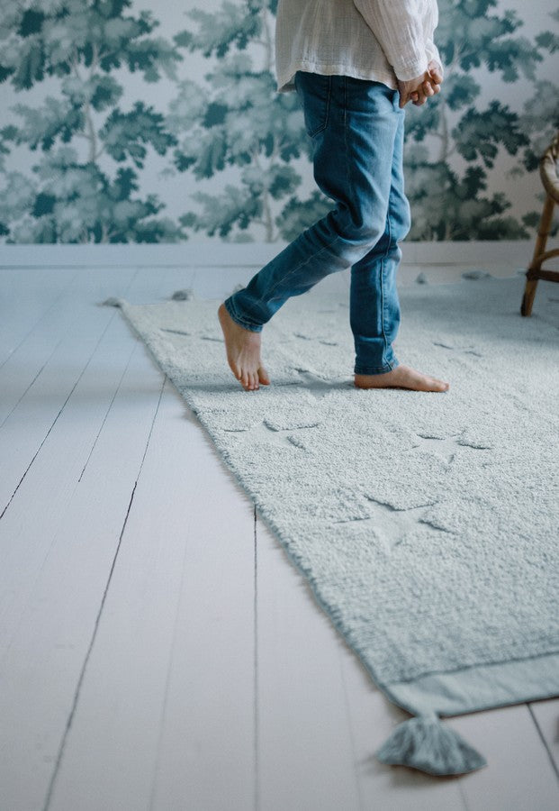 Dywan dziecięcy Hippy Stars Aqua Blue 120 x 175 cm Lorena Canals