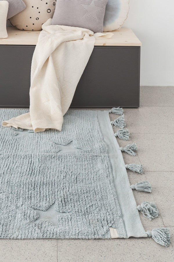 Dywan dziecięcy Hippy Stars Aqua Blue 120 x 175 cm Lorena Canals