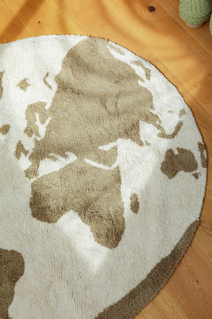 Dywan okrągły mapa świata Ø 120 cm