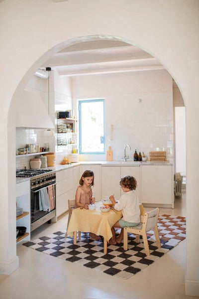 Dywan w kratkę vintage Kitchen tiles