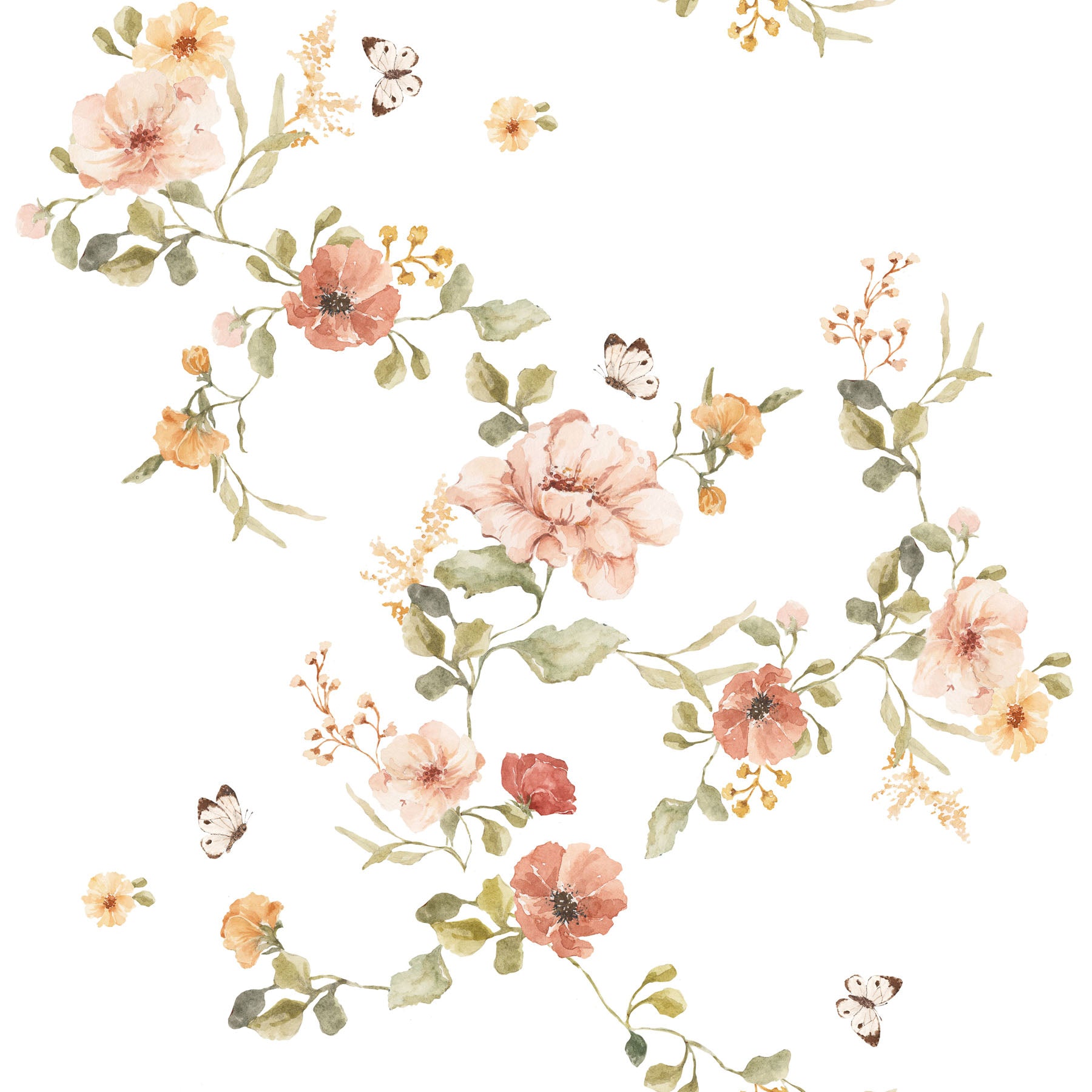 Tapeta boho w drobne kwiaty Floral Vintage