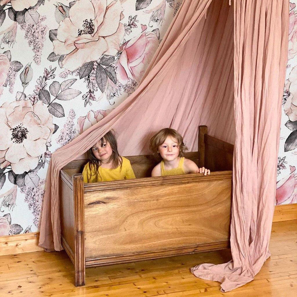 Tapeta w duże kwiaty Pink Garden