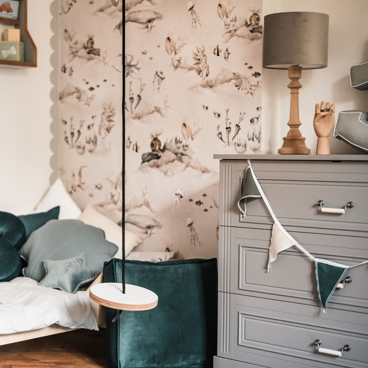 Tapeta morska meduzy ośmiornice rybki Podwodny Świat