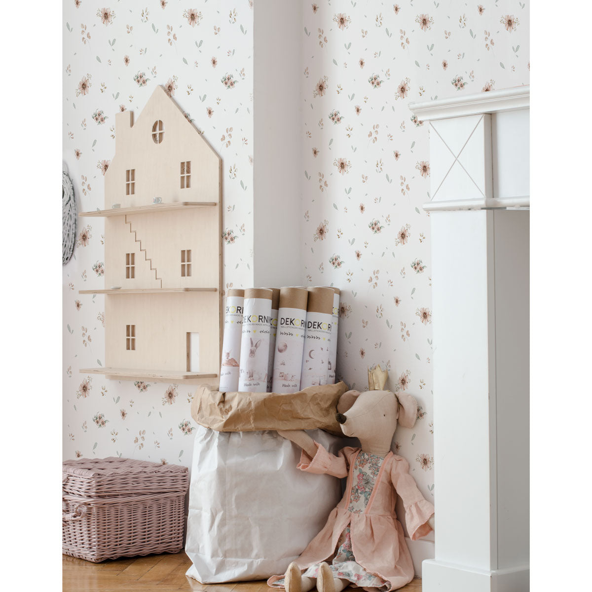 Tapeta w drobne kwiaty Minimini