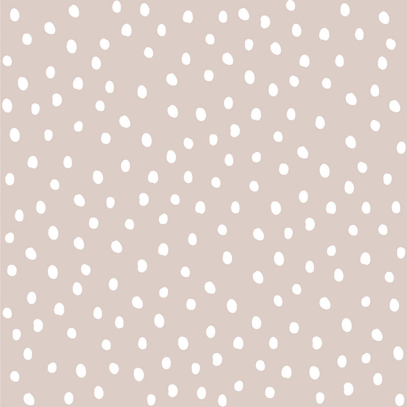 Tapeta kropki Simple Irregular Dots Powder Pink White