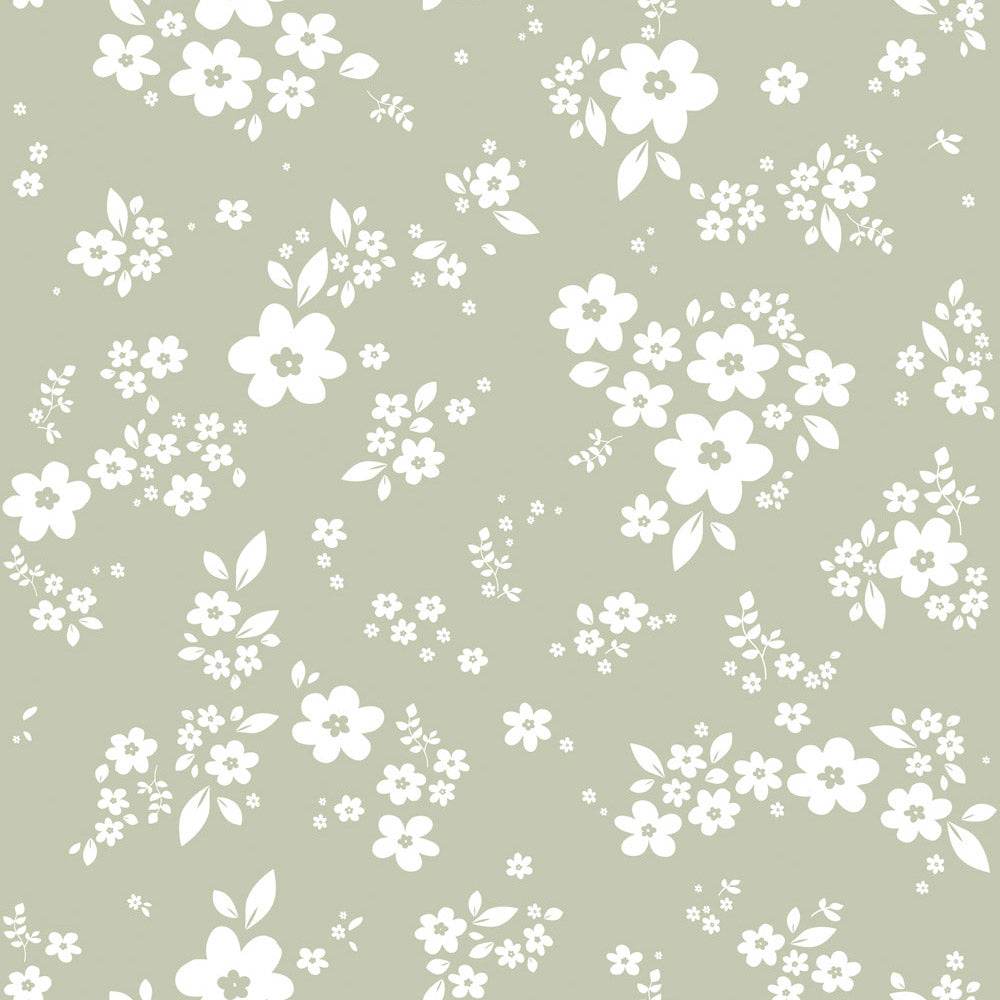 Tapeta kwiatki łączka Lace Meadow Green