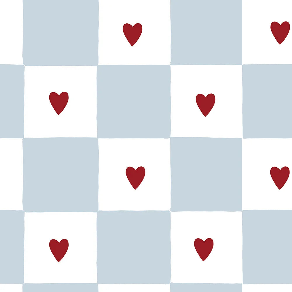 Tapeta French Hearts Check