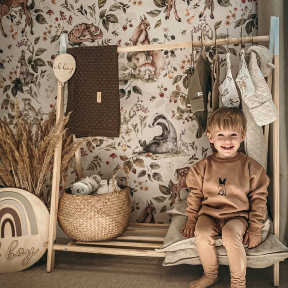 Tapeta zwierzęta leśne Cute forest animals Light