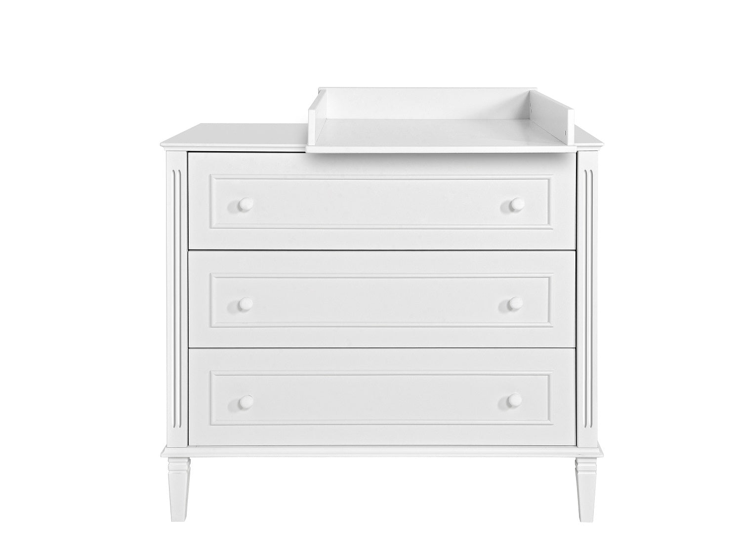 Komoda z przewijakiem ecru frezowana Bianka