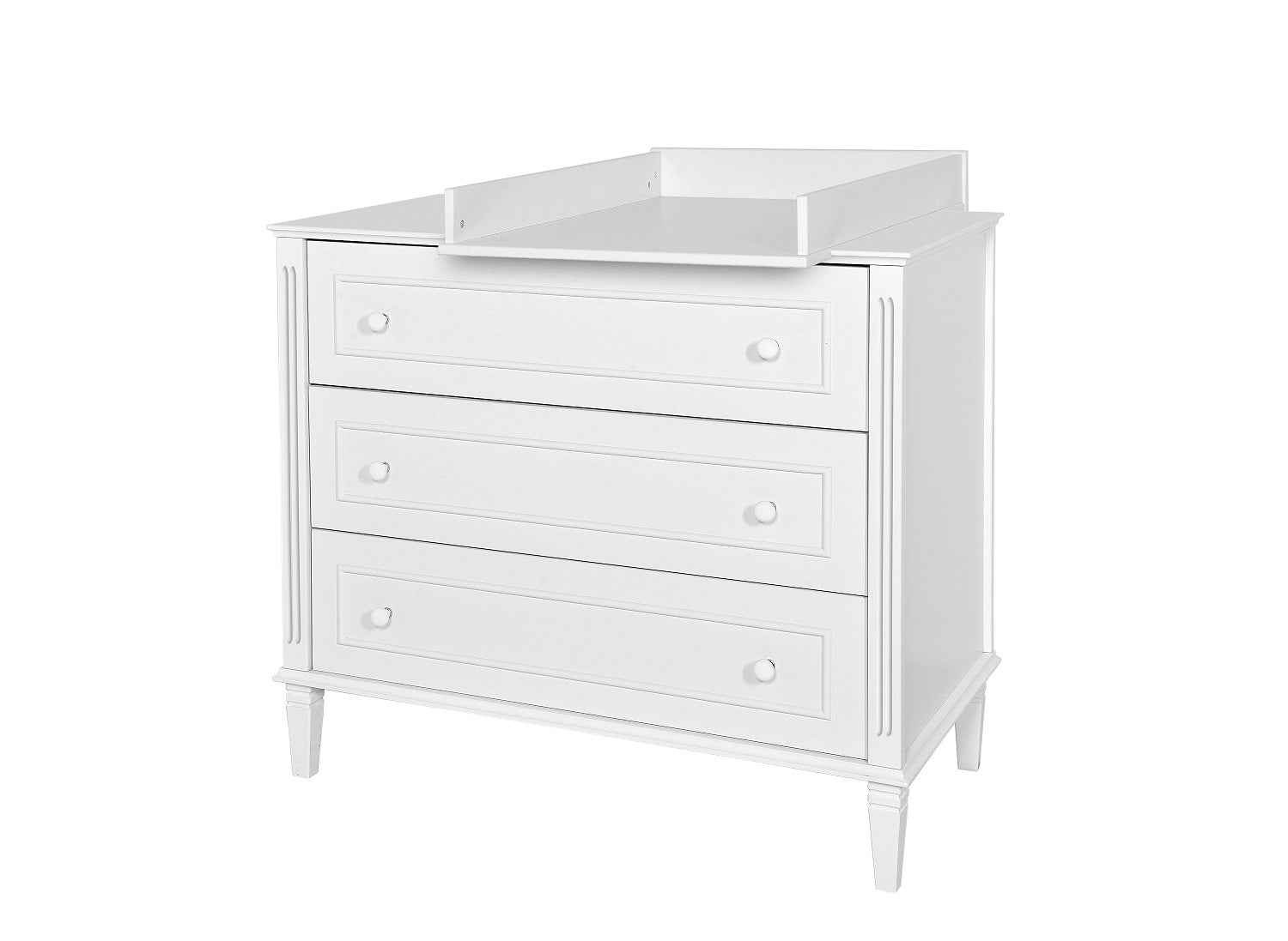 Komoda z przewijakiem ecru frezowana Bianka