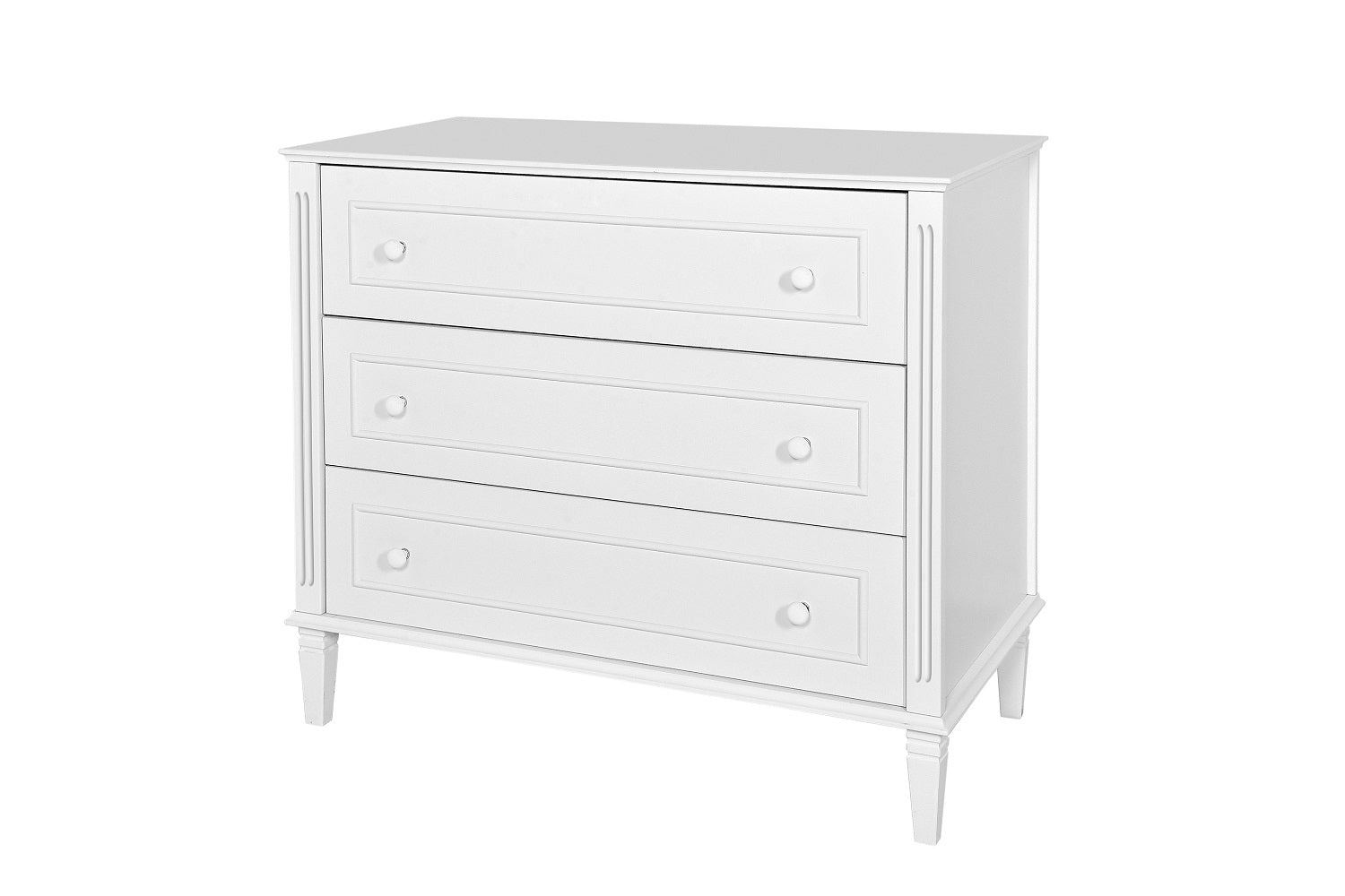 Komoda z przewijakiem ecru frezowana Bianka