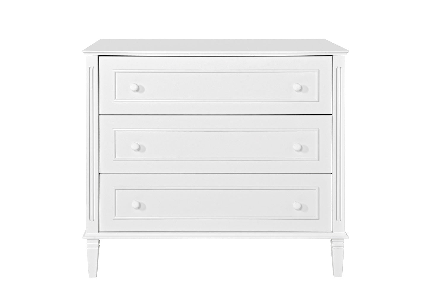 Komoda z przewijakiem ecru frezowana Bianka