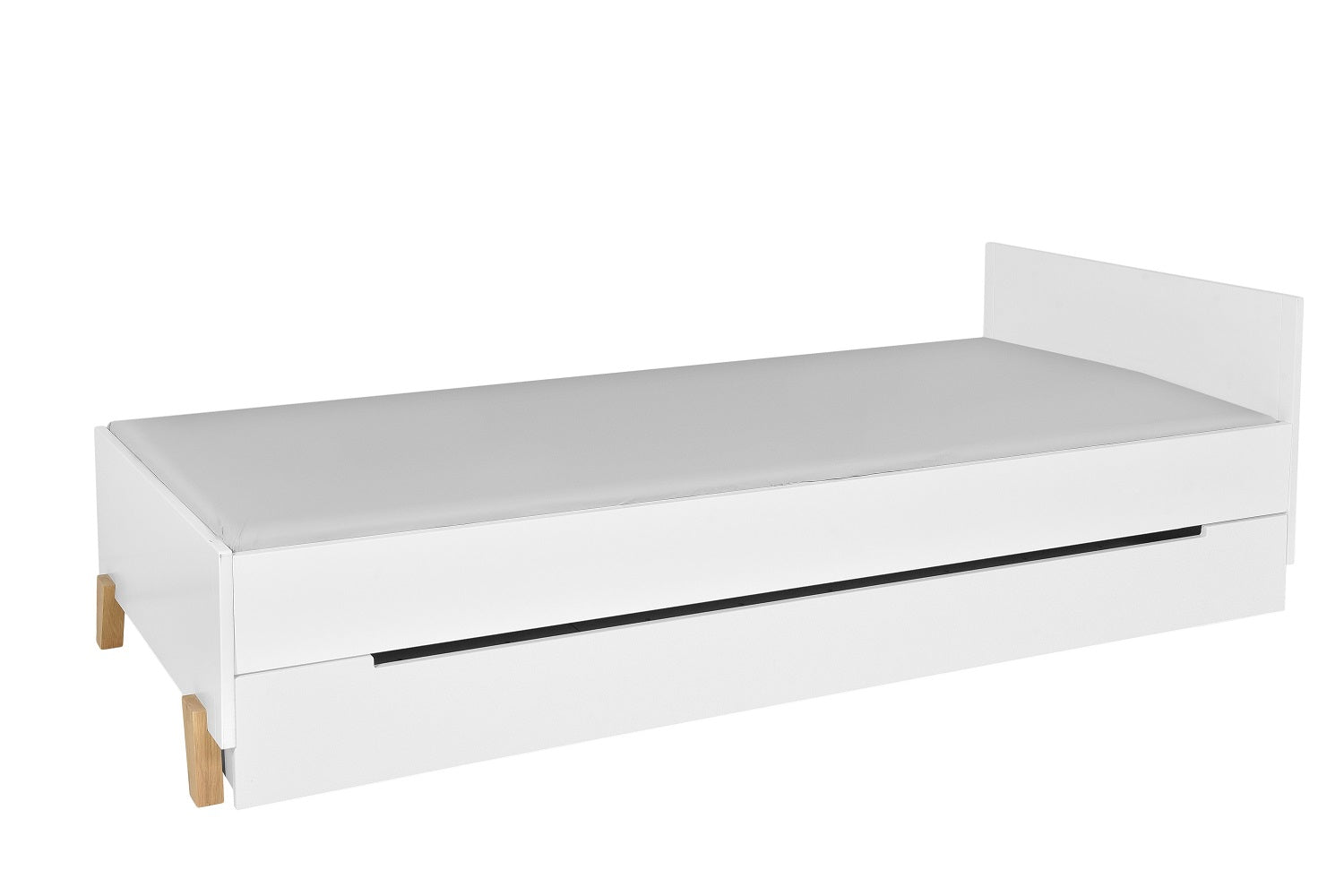 Łóżko dziecięce białe/szare 200x90 cm skandynawskie Zara