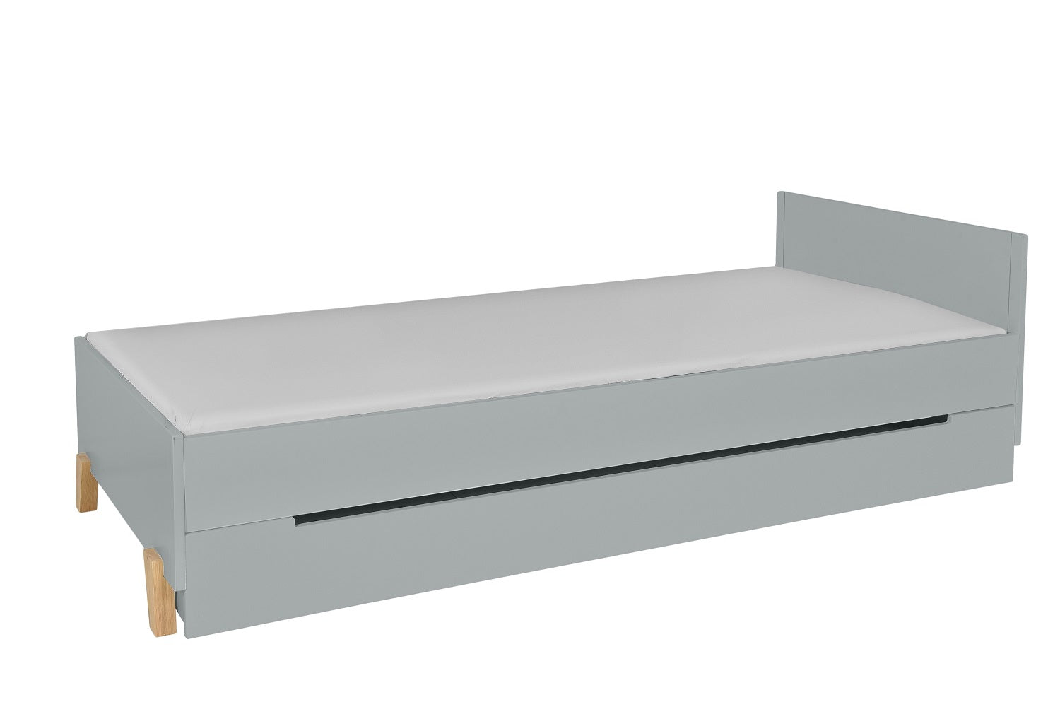 Łóżko dziecięce białe/szare 200x90 cm skandynawskie Zara