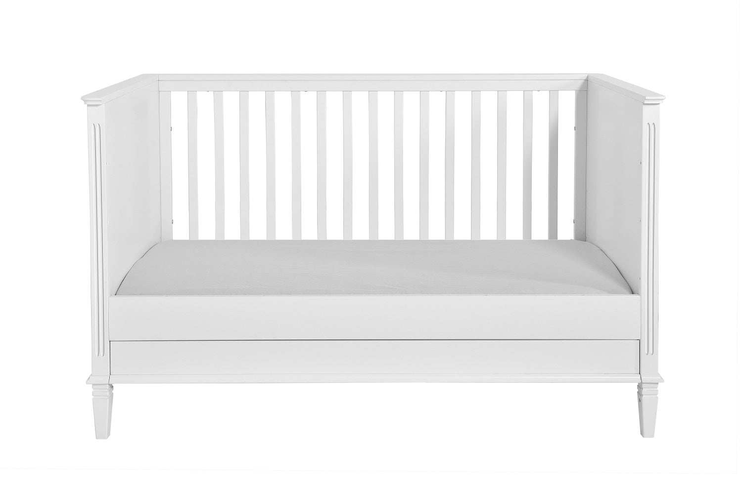 Łóżeczko niemowlęce z szufladą i funkcją tapczanika 140x70 cm Bianka złamana biel