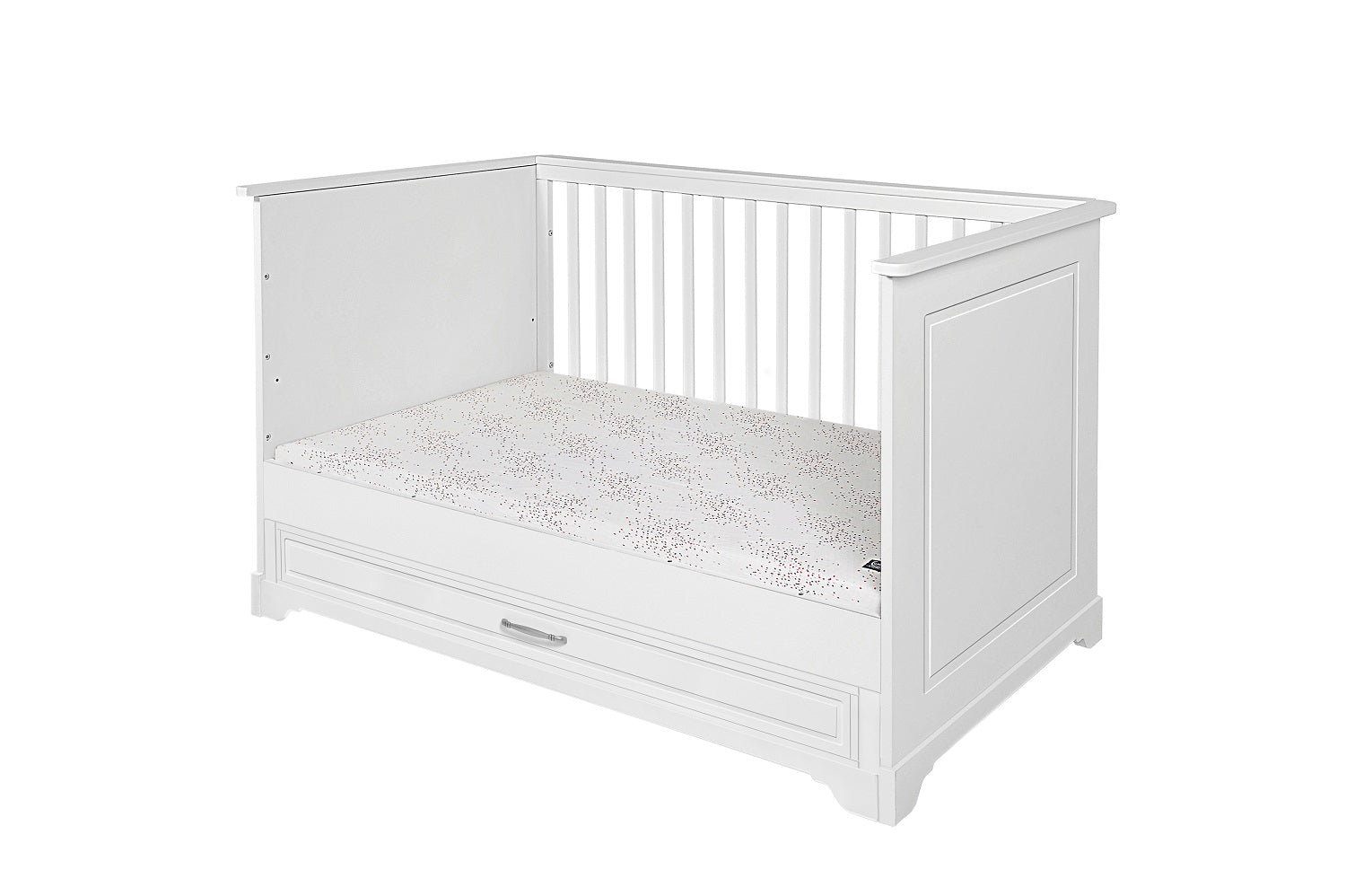 Łóżeczko niemowlęce z szufladą i funkcją tapczanika 140x70 cm Melody