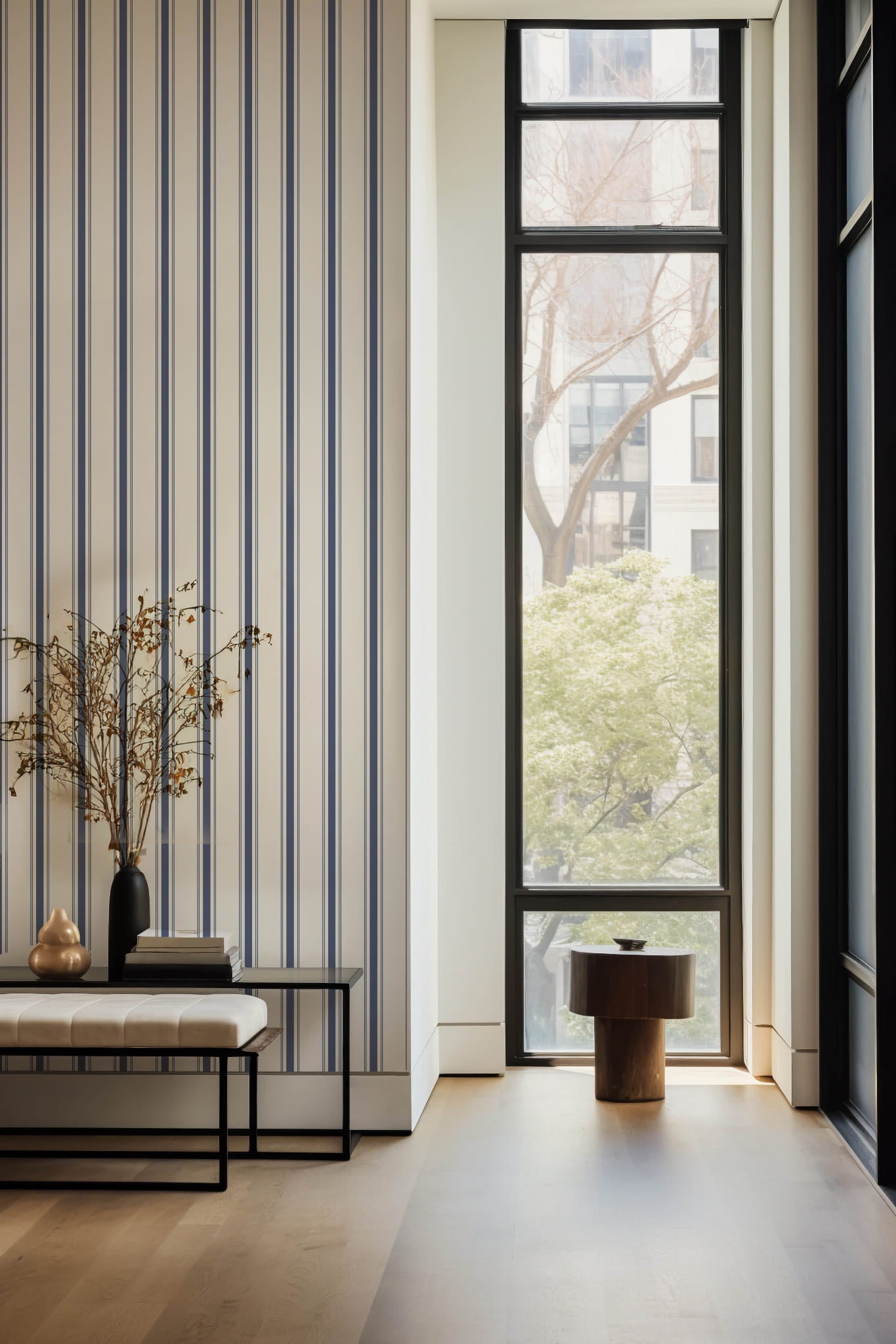 Tapeta granatowe paski