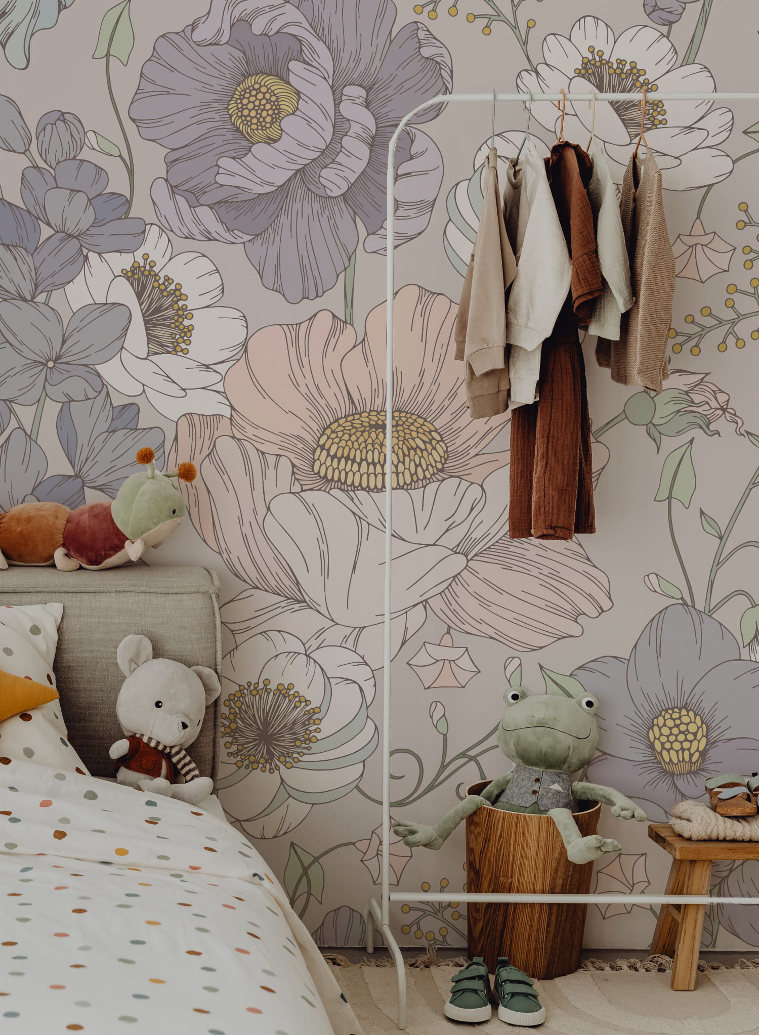 Tapeta w pastelowe kwiaty