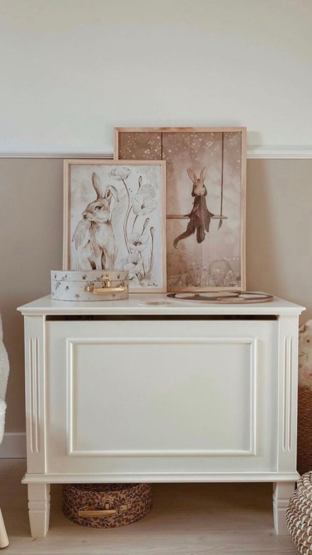 skrzynia na zabawki biała Bianka