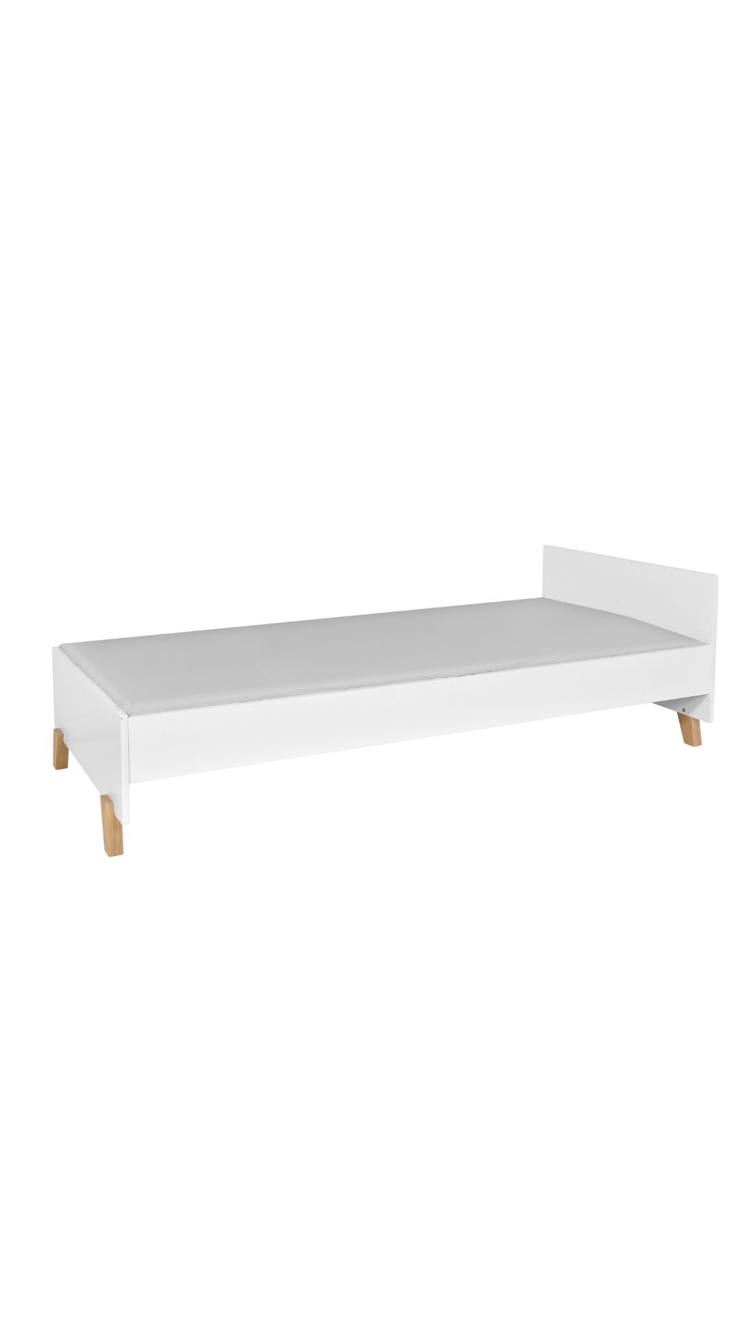 Łóżko dziecięce białe/szare 200x90 cm skandynawskie Zara
