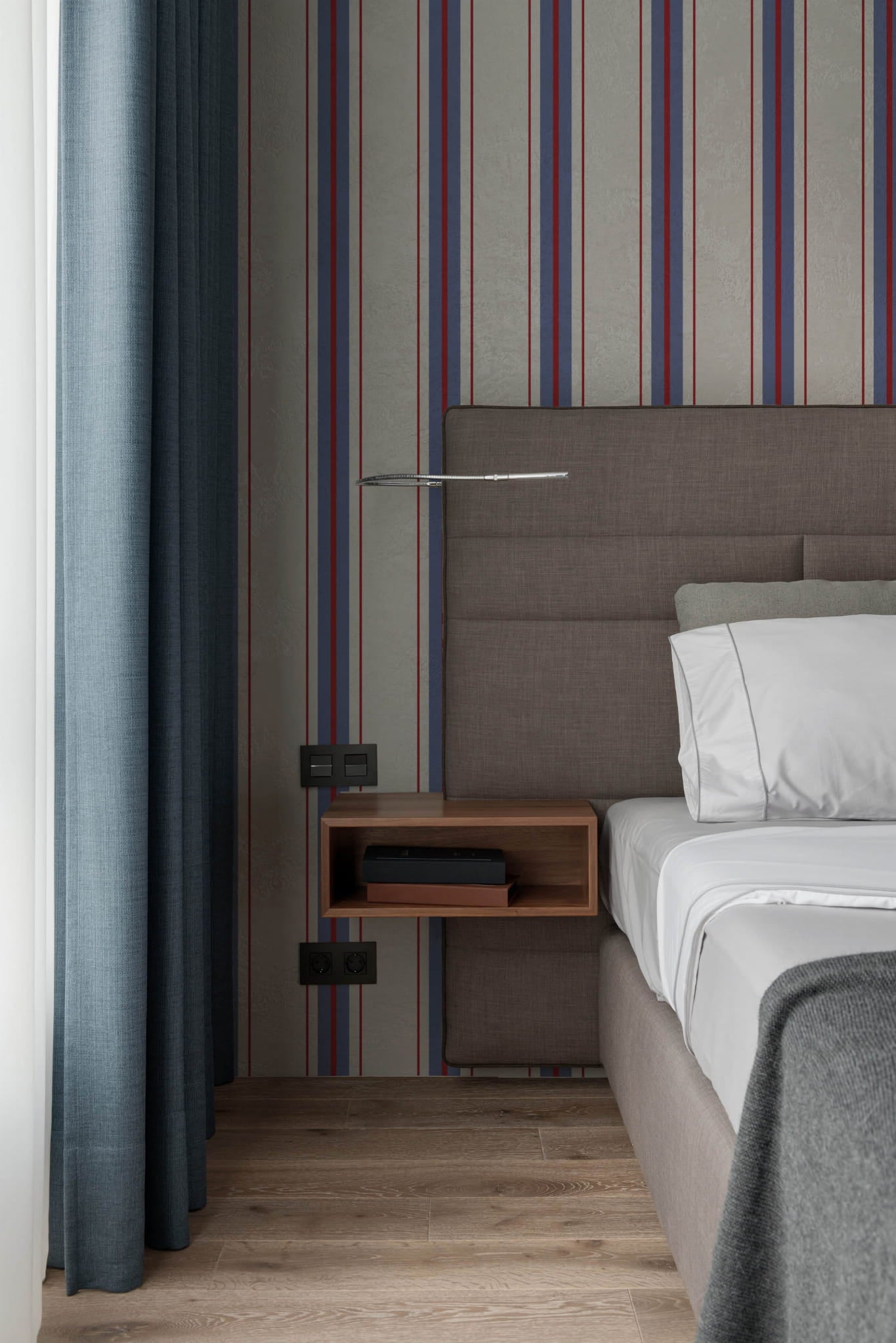 Tapeta paski blue and red