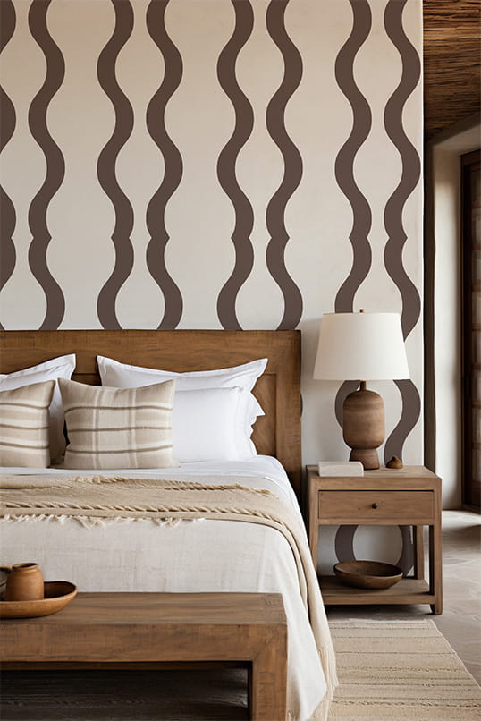 Tapeta paski fala czekoladowe