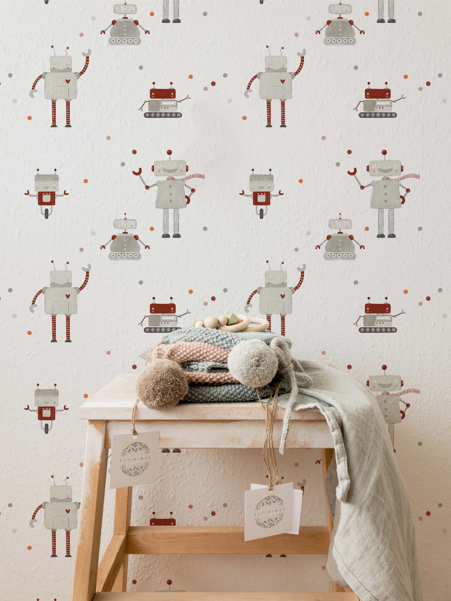 Tapeta roboty vintage