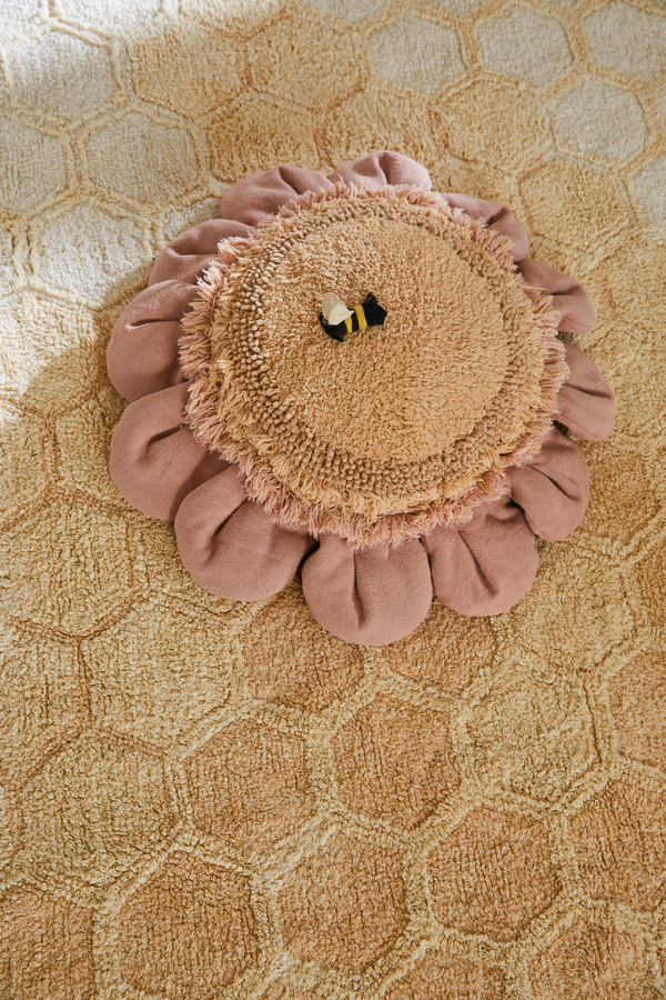 Poduszka puf dla dziecka stokrotka Pink daisy