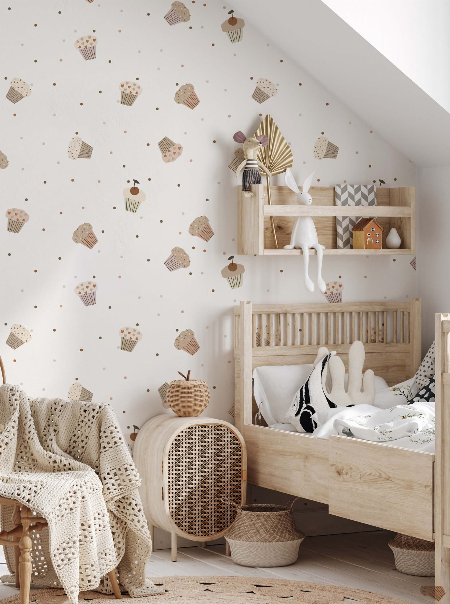 Tapeta Słodkie babeczki vintage